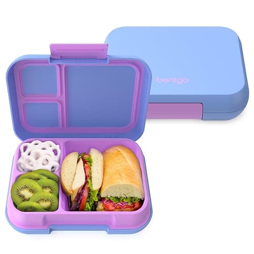 Bentgo Pop - Leak-Proof Lunch Box & Removable Divider for Ages 8+ & Teens - Lunch Container Holds 5 Cups of Food; 3-4 Compartments; Microwave/Dishwasher Safe; 2 Year Warranty (Periwinkle/Pink) - Image 1