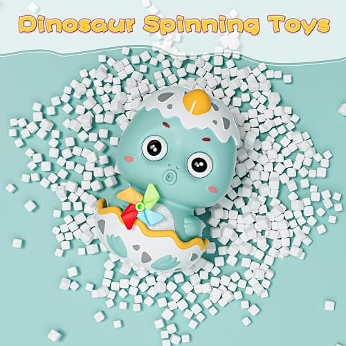 DOLIVE Bath Toys for Toddler 1-3, Kids Bathtub Time, Slide Wall Track for 1 2 Year Old, Dinosaur Spinning Toys 12-18 Months , Fun Birthday Gift for Baby Boys & Girls thumbnail 7