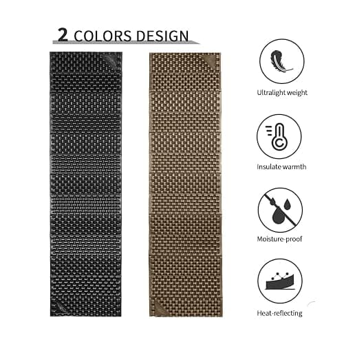 Foam Camping Pads for Hiking, Ultralight Closed Cell Mattress, Waterproof Soft Mat for Adults, Wide Picnic Yoga Mats, Folding Sleeping Pad for Outdoor Backpacking thumbnail 4