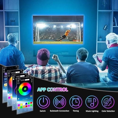 Nexlux LED Lights for TV/Monitor Backlight 8.2ft USB APP Controlled with Remote, DIY Colors for Gaming Lights, Ambient Lighting Kit thumbnail 3