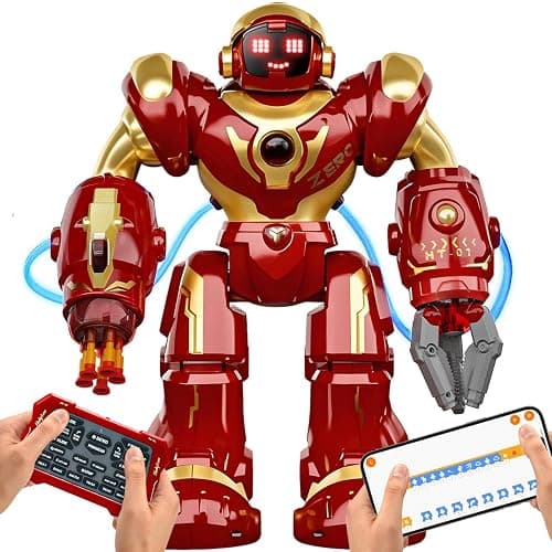 Holyton 5088 Smart Robots for Kids,Large STEM Programmable RC Robot, with Voice Control,APP Control,LED Eyes,Ideal Gift for 4 5 6 7 8 9 Years Old Boys and Girls - Image 1