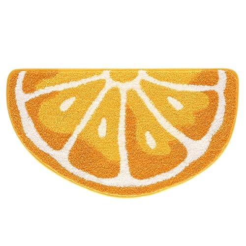 Ankah Fruit Bath Mats Cute Bathroom Rugs, Particularly Absorbent, Very Soft, and Dry Fast That Fits for Kid's Room, Bathroom or Other Room, 17.7" x 31.5", Orange thumbnail 2
