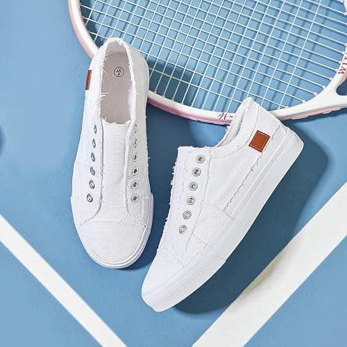 Women's Slip on Shoes Non Slip Fashion Canvas Sneakers Low Top Casual Shoes thumbnail 7