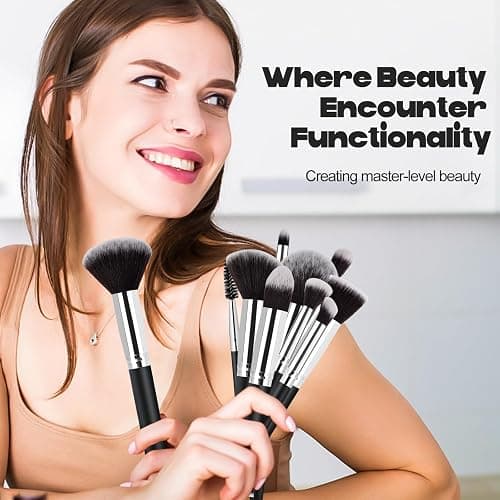 Makeup Brushes Set Gifts for Women, Christmas Stocking Stuffers for Women Teen Girls Wife Sister 13 Pcs Premium Kit with Foundation Concealer Blush Sponge Professional Beauty Blenders Accessories thumbnail 5