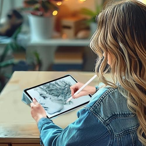 ProCase for iPad Air 13 Inch Case M4/M3/M2(2026/2025/2024), Slim Smart Cover iPad 13 Air M4 M3 M2 Case with Translucent Hard Shell Back, Supports Touch ID, Auto Wake/Sleep -Aqua thumbnail 7