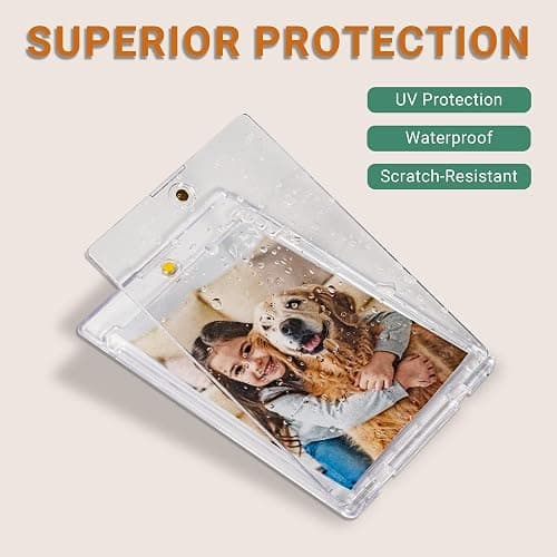 Yuoyar 4 Packs Magnetic Car Picture Holder for Visor - Car Photo Holder with Clips for Easy Display - Visor Clip Photo Frame for 3 Inch Photos thumbnail 6