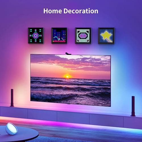 Divoom LED Light Display Panel Suit for RGB Light Bars,with Smart App Control Cool Animation Desk Setup for PC, TV, Gaming Room Decor thumbnail 3