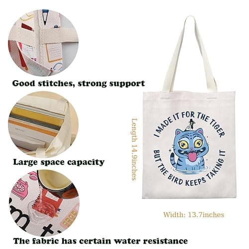 ZJXHPO Hunters Movie Merchandise Tote Bag Derpy the Tiger And Bird Shoulder Bag Music Tiger Lovers Gift Boy Band Fans Gift thumbnail 5
