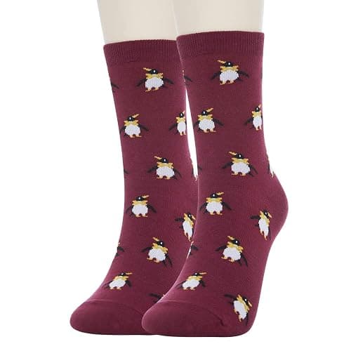 KONY 4 Pairs Women's Cotton Novelty Art Printed Crew Socks Famous Artist Painting Pattern Fashion Socks Gift Size 6-9 thumbnail 8