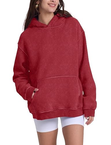 Hatant Oversized Hoodie Sweatshirts for Women Couples Heavyweight Hoodies Pullover Vintage Acid Wash Sweaters Pullover 2025 thumbnail 2