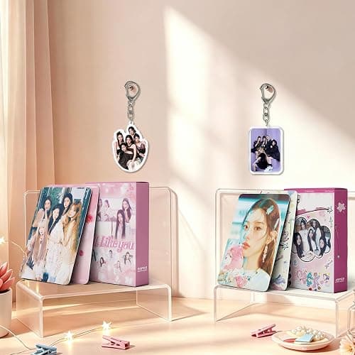 NlsqUK Illit Merch Set, Illit Merch Gifts Set Including Postcards Keychains | 2 Box of Cards＆2 Keychains Gifts for Fans thumbnail 4