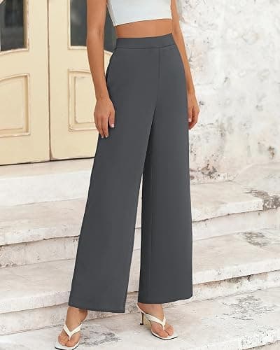 BTFBM Women High Waisted Wide Leg Pants Spring 2026 Business Casual Work Pants Loose Office Palazzo Trousers Pockets thumbnail 2