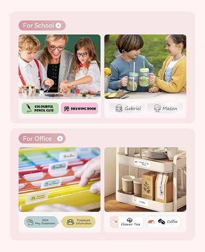 NIIMBOT Label Maker Machine Bluetooth Label Printer for School Home Office Organization, Wireless Mini Labeler D110 Upgraded Version, Label Machine with Label, Pink thumbnail 8