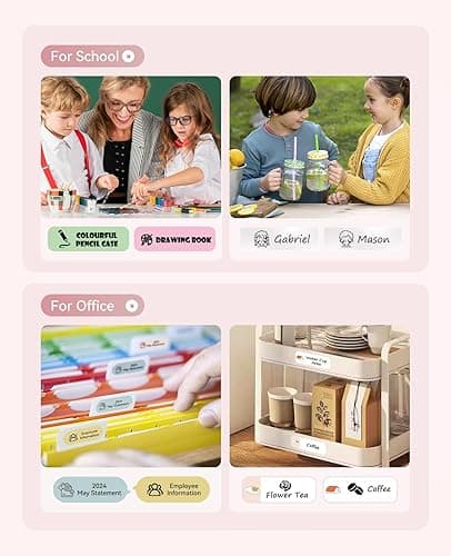 NIIMBOT Label Maker Machine Bluetooth Label Printer for School Home Office Organization, Wireless Mini Labeler D110 Upgraded Version, Label Machine with Label, Pink thumbnail 9