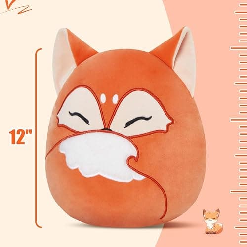 Glow Guards 12-Inch Red Fox Plush Pillow Cute Fox Stuffed Animal Soft Plush Toy Stuffed Animals Birthday Gift for Boys Girls Kids thumbnail 3