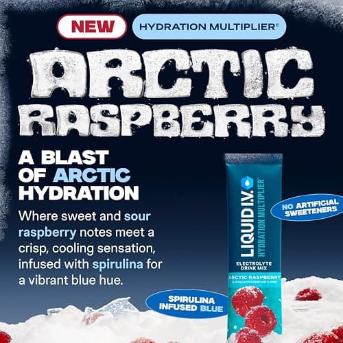 Liquid I.V.® Hydration Multiplier - Arctic Raspberry | Electrolyte Powder Drink Mix | 1 Pack (16 Servings) thumbnail 3
