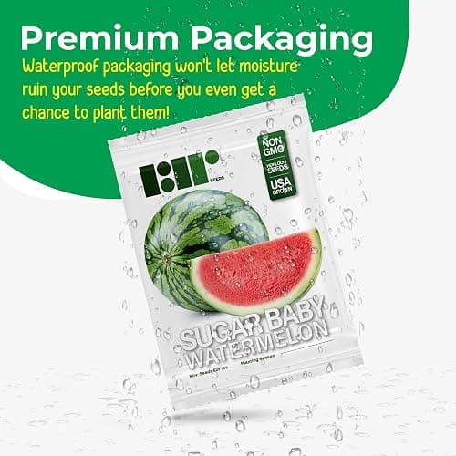 50 Sugar Baby Watermelon Seeds for Planting - Heirloom Non-GMO USA Grown Premium Fruit Seeds for Planting a Home Garden - Small Watermelon Citrullus Lanatus by RDR Seeds thumbnail 3