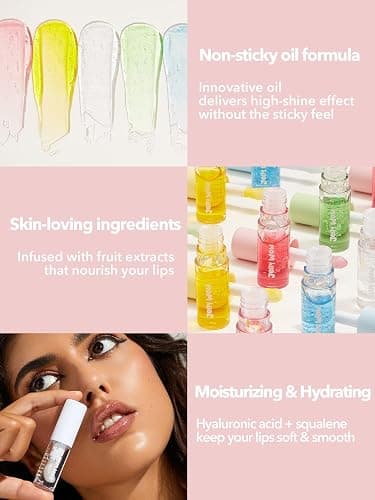 SHEGLAM Jelly Wow Hydrating Non-Sticky Lip Oil Moisturizing Plumping Lip Gloss - Berry Involved thumbnail 4