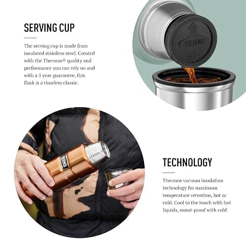Thermos Stainless King 470ml Multi- Purpose Thermos Flask - Original-Style Flask can be Used as Travel Mug or Insulated Water Bottle for Daily Commute & Weekend Adventures – Duck Egg thumbnail 5