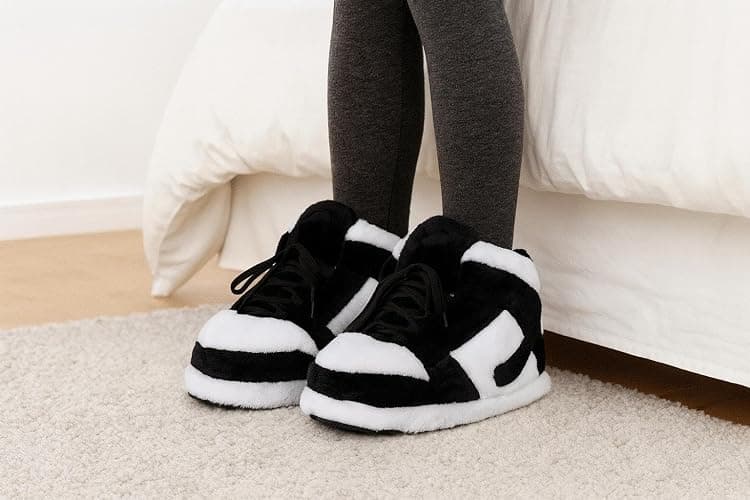 Elyora Warm Sneaker Slippers Anti Slip Soft Comfy House Shoes Plush Fuzzy Slide One Size Fits Most Bigfoot Gift Winter Fluffy Slides For Indoor Outdoor thumbnail 5