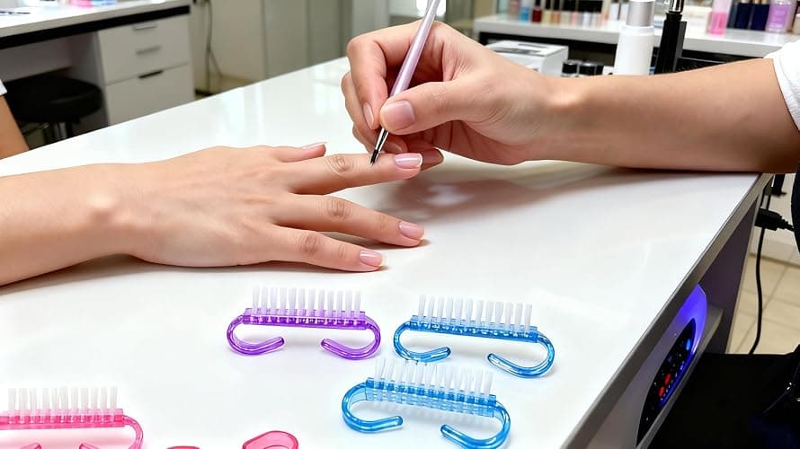 12-Pack Handle Grip Nail Brush(assorted color), Fingernail Scrub Cleaning Brushes for Toes and Nails Cleaner, Pedicure Brushes for Men and Women thumbnail 8
