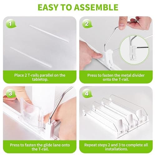 Drink Organizer for Fridge, Soda Can Dispenser for Refrigerator, Automatic Drink Dispenser for Fridge Holds up to 15 Cans, 3 Row thumbnail 6