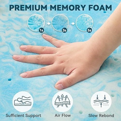 4 Inch Gel Memory Foam Mattress Topper thumbnail 4