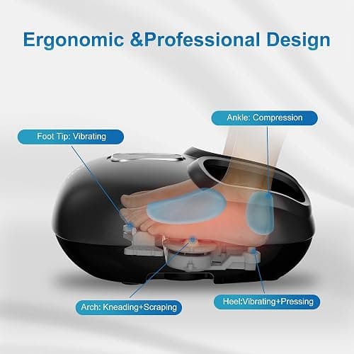 COMFIER Shiatsu Foot Massager with Heat,Vibration,Rolling Compression,FSA Eligible Feet Massager Machine for Plantar Fasciitis,Neuropathy Pain, Fits Size up to 13“,Christmas Gifts for Women,Men,HSA thumbnail 6
