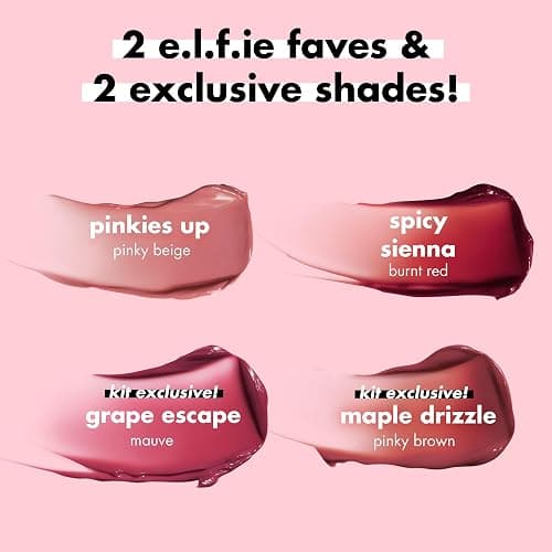 e.l.f. Glossy Lip Stain Shades 4 Days Kit, Long-Lasting Lip Stains For A Sheer Pop Of Color & Subtle Gloss Finish, Vegan & Cruelty-Free, 4 Shades thumbnail 3