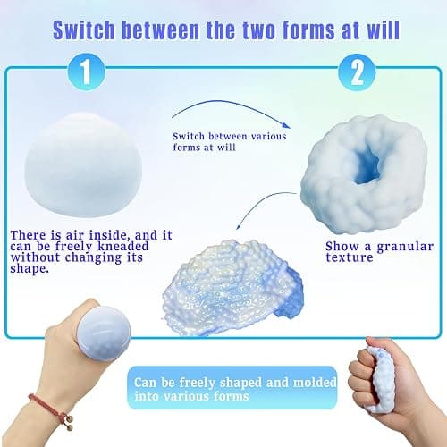Crunchy Squishy Stress Ball & Crunchy Stress Ball, ASMR Toy for Kids Adults | Crunchy Squishy Stress Ball ASMR Smoothie Squeeze Toy Soft Fidget Ball For Quick Anxiety Relief Kids & Adults Party Favors thumbnail 8