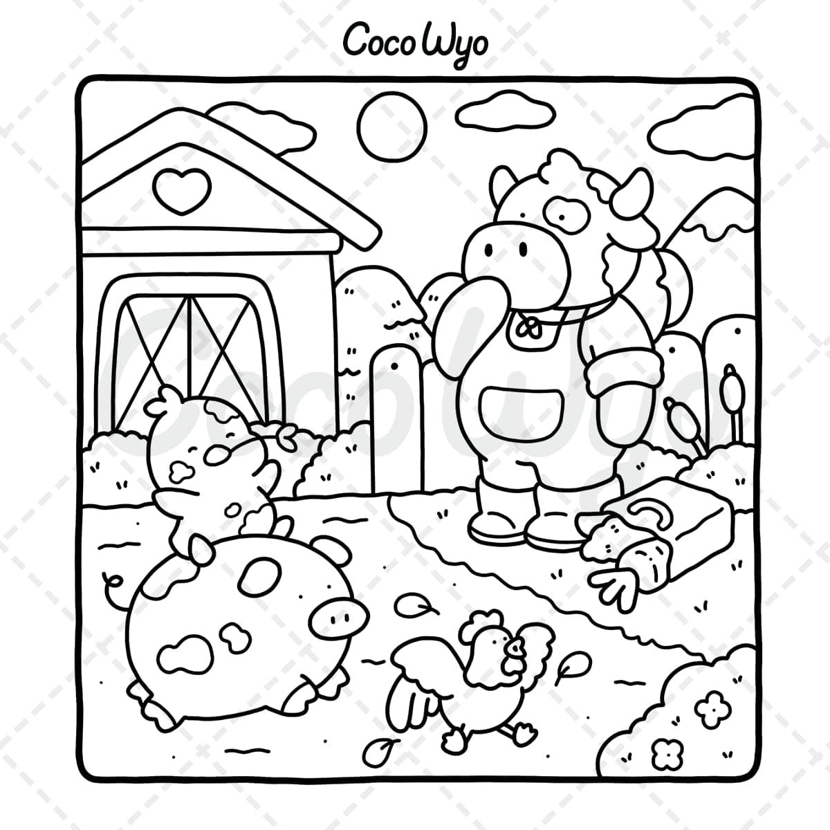 Little Cuddles: Coloring Book for Adults and Teens Featuring Cute Animal Friends for Relaxation thumbnail 3