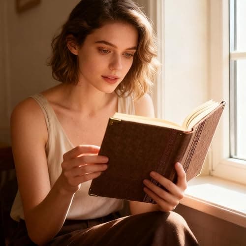 Wisefine Vintage Hardcover Lined Notebook A5 Journal - 384 Pages 100 GSM Thick Kraft Paper Writing Journal for Men & Women Dark Brown 5.51" x 8.50" thumbnail 2
