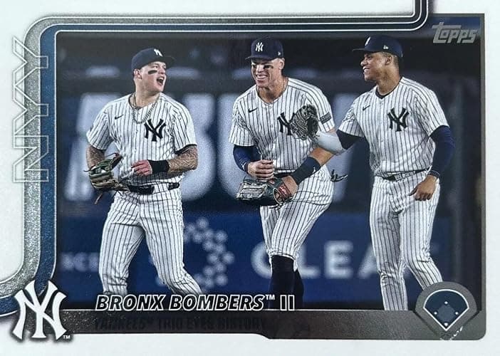 New York Yankees 2025 Topps Complete Mint 26 Card Team Set Featuring Aaron Judge on 3 Different Cards with Will Warren, Carlos Narvaez, Ben Rice and Duke Ellis Rookie Cards Plus thumbnail 7