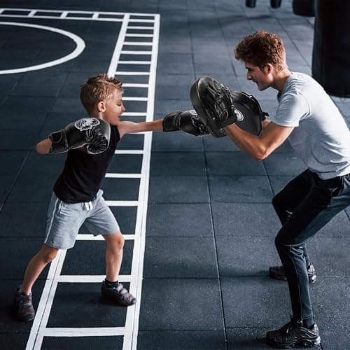 Cididu 3-in-1 Kids Boxing Set, Punching Gloves Mitts Kick Pad for Beginners, Sports Kickboxing Training Set for Youth Child Boxing, Karate, Taekwondo, Muay Thai, MMA Training thumbnail 6