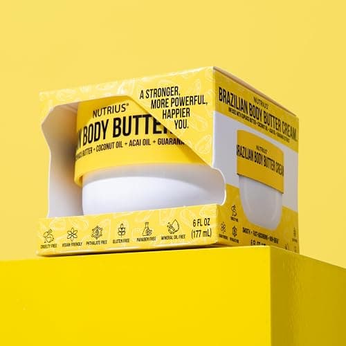 Nutrius Brazilian Body Butter Cream - Enriched with Nourishing Goodness - 6 FL OZ thumbnail 4