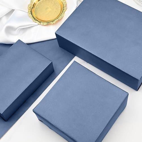 Blue Wrapping Paper 50 * 70cm, 5Pcs Kraft Wrapping Paper for Birthday Father's Day Christmas Wedding Gift Decoration thumbnail 4