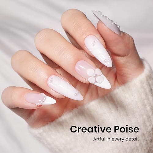 Beetles White Gel Nail Polish - 15ml Full Size White Color French UV Nail Polish Soak Off Nails Art Manicure Salon DIY French Nails Design Home Snowdrop Colorful Bottle Gel thumbnail 6