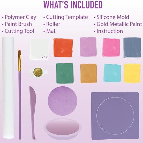 JOiFULi Make Your Own Clay Jewelry Bowls Arts and Crafts Kit for Girls Kids Ages 8 9 10 11 12 Years Old thumbnail 3