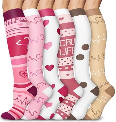 Aoliks Medical Compression Socks for Women & Men, Support Knee High Socks for Running,Nurses,Travel - Image 1