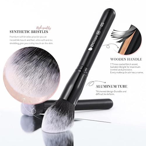 DUcare Professional Makeup Brushes Set 27Pcs Makeup Brush Set Premium Synthetic Kabuki Foundation Blending Face Powder Blush Concealers Eye Shadows Brushes thumbnail 5