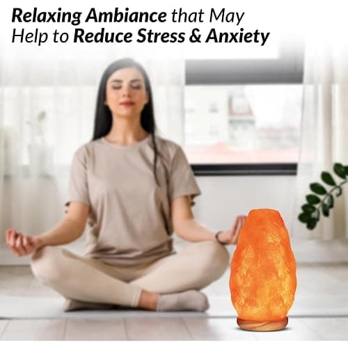 WBM LLC Himalayan Glow Natural Pink Salt Lamp, Crystal Salt Lamp Night Light with (ETL Certified) Brightness Control Dimmer Switch, Wooden Base & Salt Lamps Bulb | 6-8 LBS, Model Number: 1001 thumbnail 10