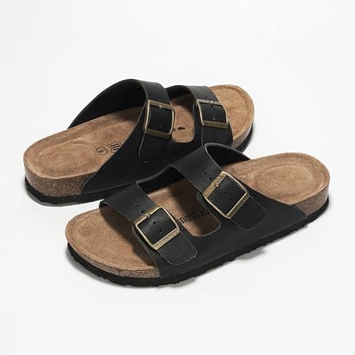 Project Cloud Genuine Leather Flat Sandals Women 2025 Beach Essentials Womens Sandals Memory Foam Vacation Essentials Slides for Women Footwear (Venita) thumbnail 6