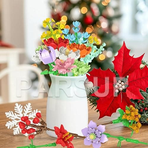 Christmas Advent Calendar 2025, Flower Building Blocks, 24 Days Countdown Calendar Toys, Building Brick Toys Party Favors, Xmas Gifts thumbnail 6