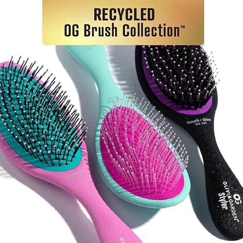 Olivia Garden OG Brush Styler, To Smooth and add Shine, All hair Types, removable cushion for easy cleaning, scalp hugging for scalp massage, gentle, for women, men, and children thumbnail 4