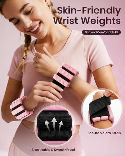 Fuelion Pilates Ring Set, Magic Circle Yoga Ring, Pilates Ball, Adjustable Ankle Wrist Weights, Resistance Bands, Mini Ball, Pilates Starter Kit for Strength, Workout Guide Included thumbnail 4