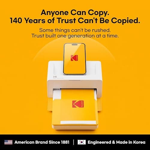 KODAK Dock Plus 4x6 Photo Printer, Smartphone Docking, 4PASS, 50 Sheets | Bluetooth, iPhone & Android Smartphone Compatible, Charge While Printing, Water, Fingerprint and Fade Resistant thumbnail 5