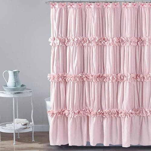 CHICTIE Decorative Shower Curtain Hooks, Bow Knot Shower Curtain Rings Hooks for Bathroom Baby Kids Room Rustproof Shower Hooks (Pink) thumbnail 2