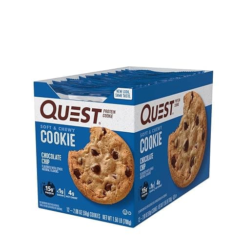 Quest Nutrition Chocolate Chip Protein Cookie, 15g Protein, 1g Sugar, 2g Net Carbs, Keto Friendly, High Protein, Low Carb; 12 Count thumbnail 4