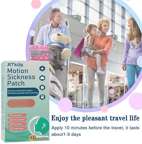 Motion Sickness Patches, 40 Count Sea Sickness Patch for Cruise,Nausea Patches, No Side Effects for Car and Boat Rides, Ships, Cruise and Airplane & Other Forms of Transport thumbnail 4