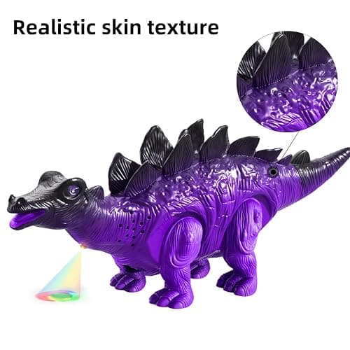 TEMI 3 Pack Electrical Walking Dinosaur Toys for Toddlers 3-4 3-5 Years with Sound and Light Up, Toddler Robot Dinosaur, Brachiosaurus, Stegosaurus Dinosaur Figures for Kids thumbnail 6
